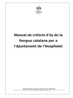 Manual de criteris d'ús de la llengua catalana per a l'Ajuntament de l'Hospitalet