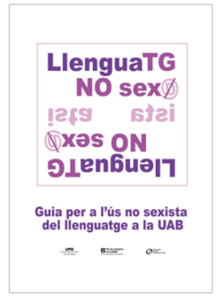 Guia per a l'ús no sexista del llenguatge a la Universitat Autònoma de Barcelona