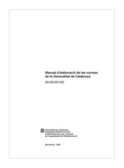 Manual d’elaboració de les normes de la Generalitat de Catalunya