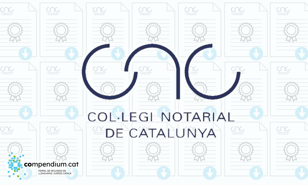 El Col·legi Notarial de Catalunya aporta més de 40 formularis notarials al portal Compendium.cat