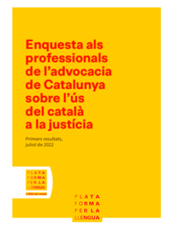Enquesta als professionals de l’advocacia de Catalunya sobre l’ús del català a la justícia. Primers resultats